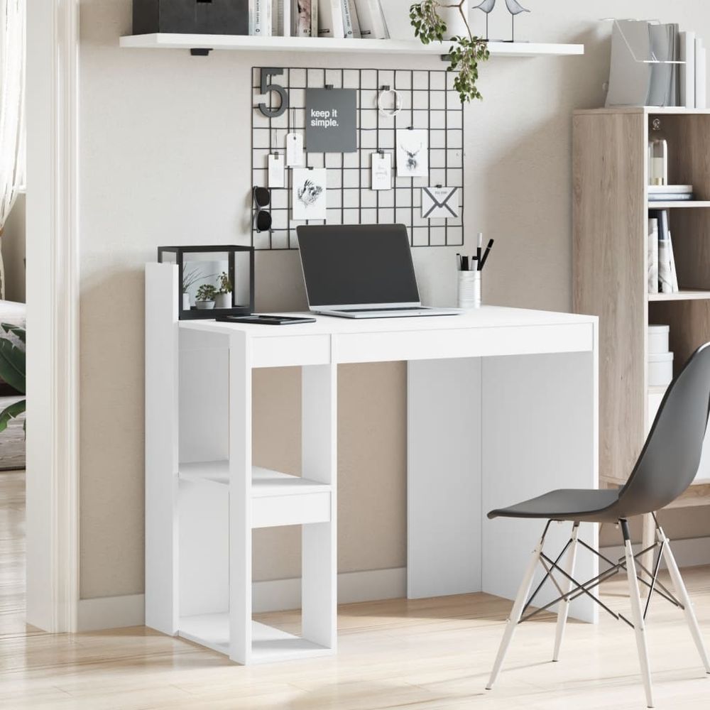 vidaXL Office Desk White 103.5x56.5x94 cm Engineered Wood - Desk from vidaXL