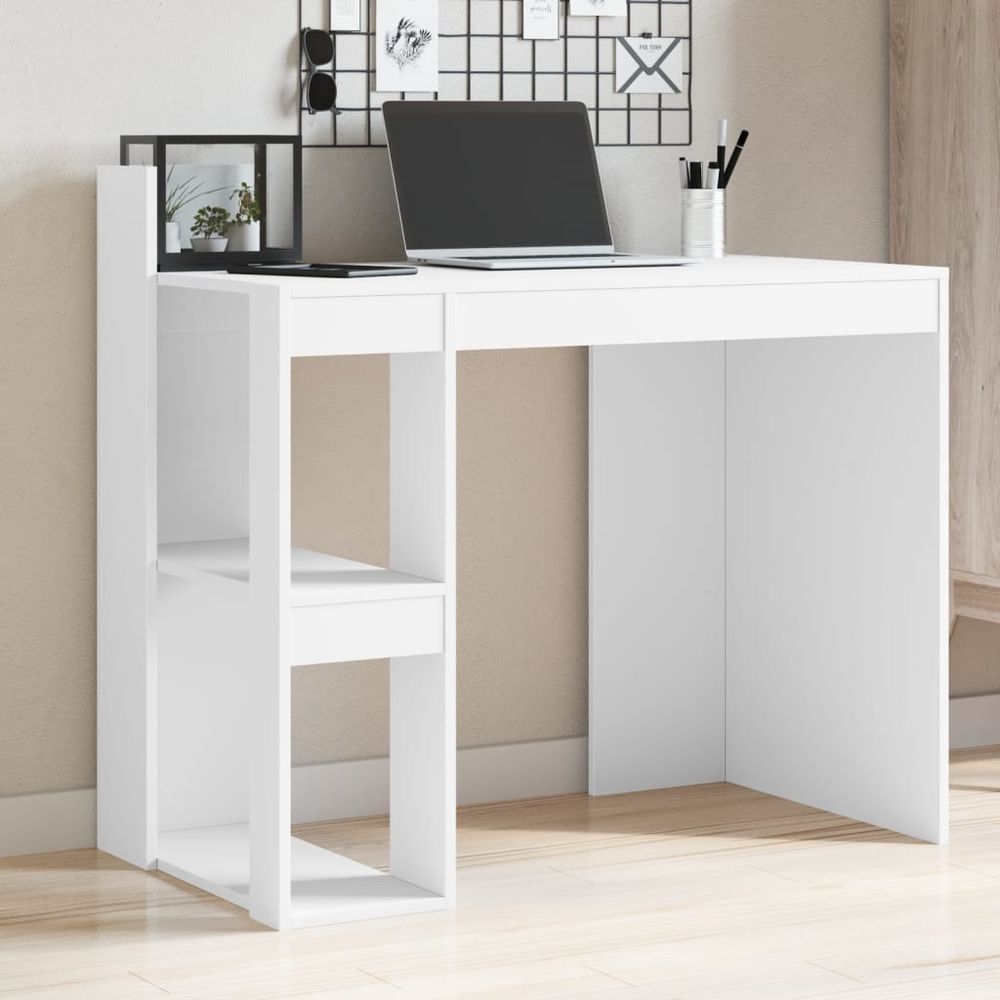 vidaXL Office Desk White 103.5x56.5x94 cm Engineered Wood - Desk from vidaXL