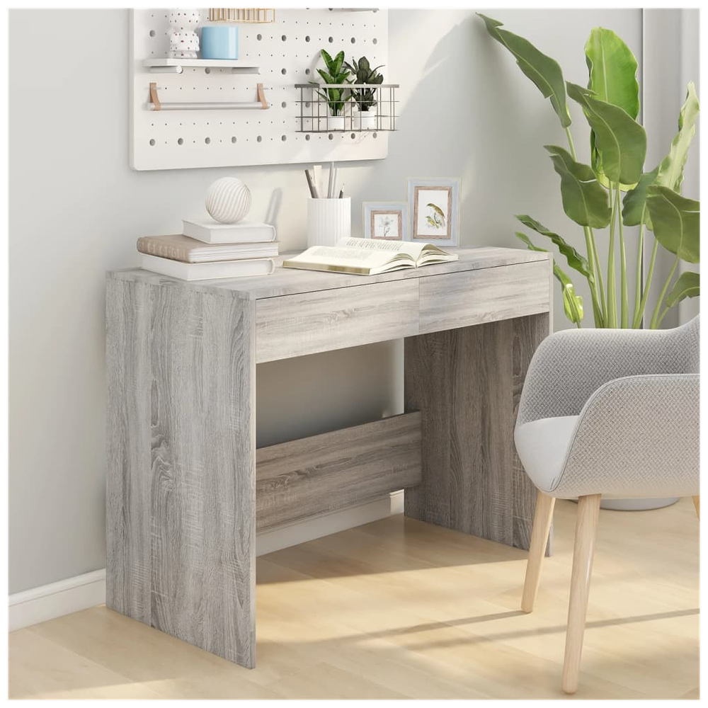 Desk Grey Sonoma 101x50x76.5 cm vidaXL Engineered Wood - Desk from vidaXL