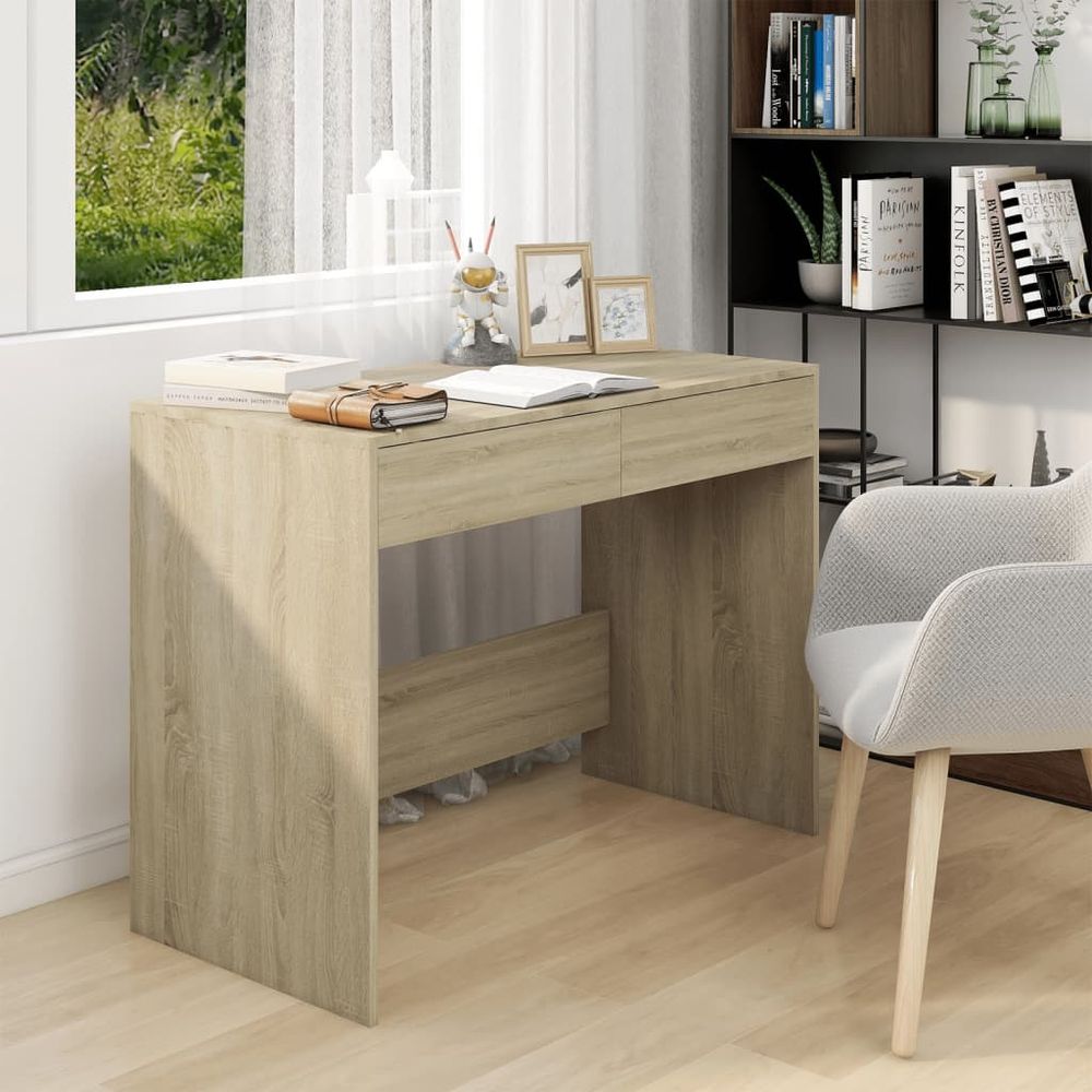 Desk Grey Sonoma 101x50x76.5 cm vidaXL Engineered Wood - Desk from vidaXL