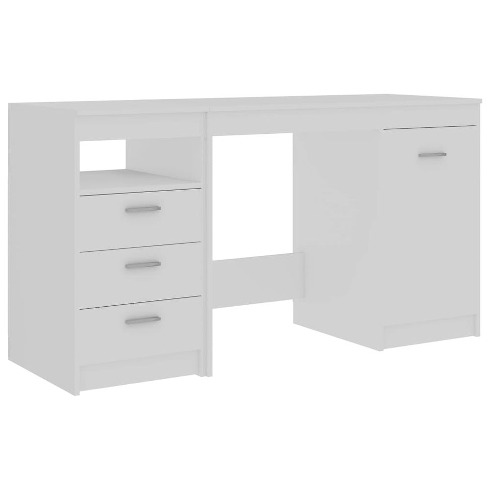 Desk White 140x50x76 cm vidaXL Engineered Wood - Desk from vidaXL