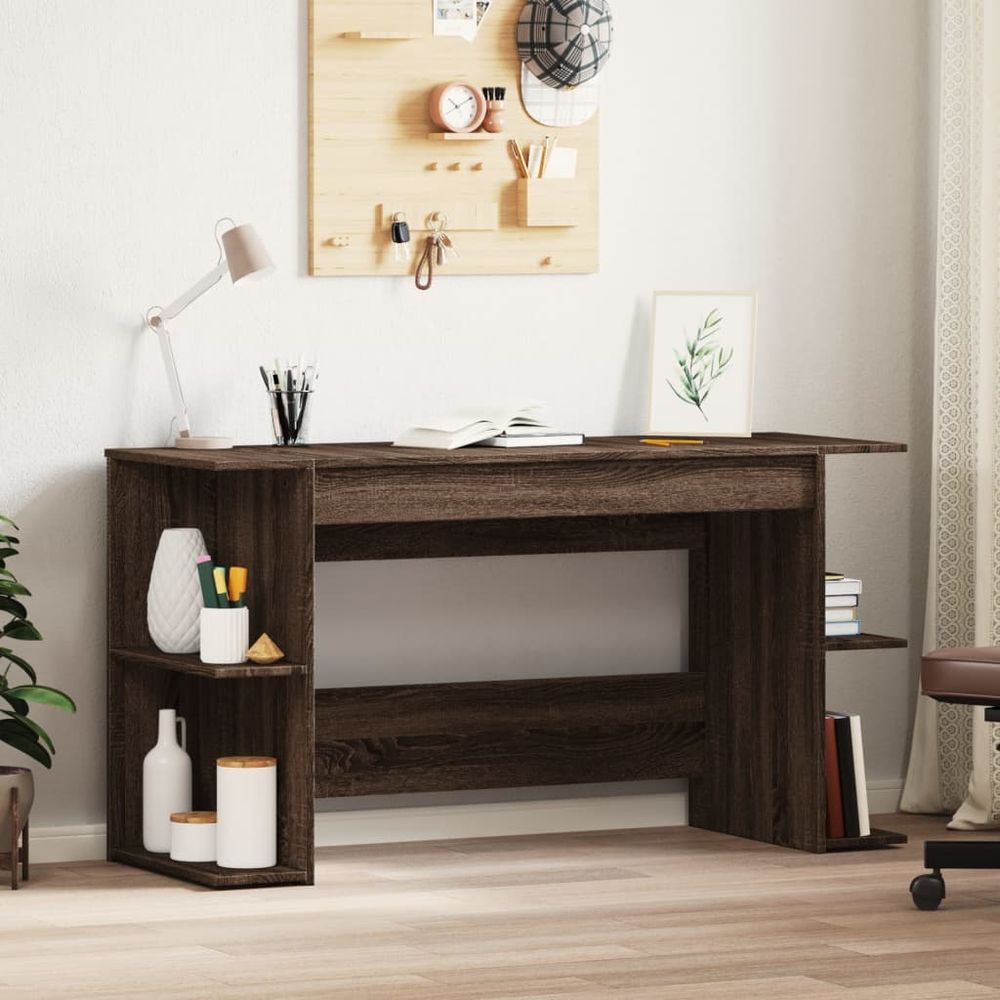 Desk White 140x50x75 cm vidaXL Engineered Wood - Desk from vidaXL