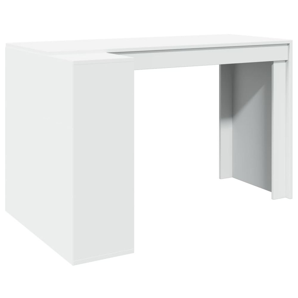 vidaXL Office Desk White 123.5x73.5x75 cm Engineered Wood - Desk from vidaXL