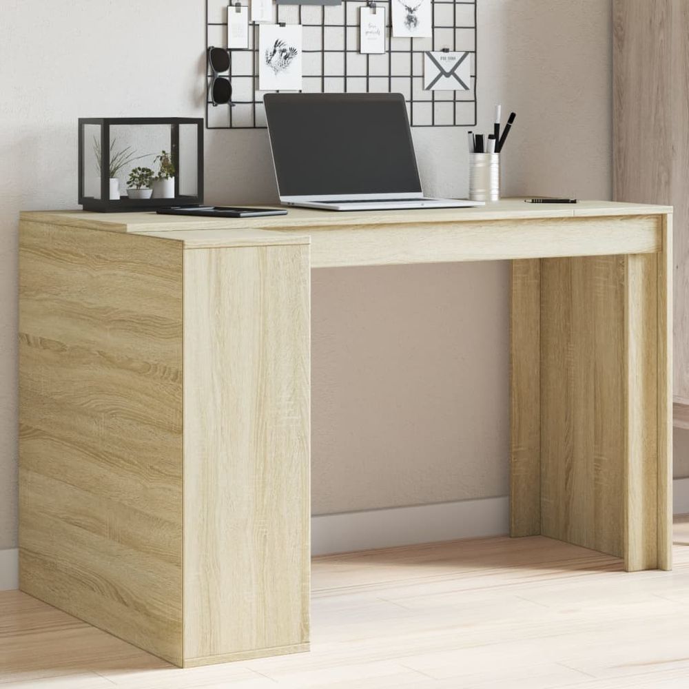 vidaXL Office Desk White 123.5x73.5x75 cm Engineered Wood - Desk from vidaXL