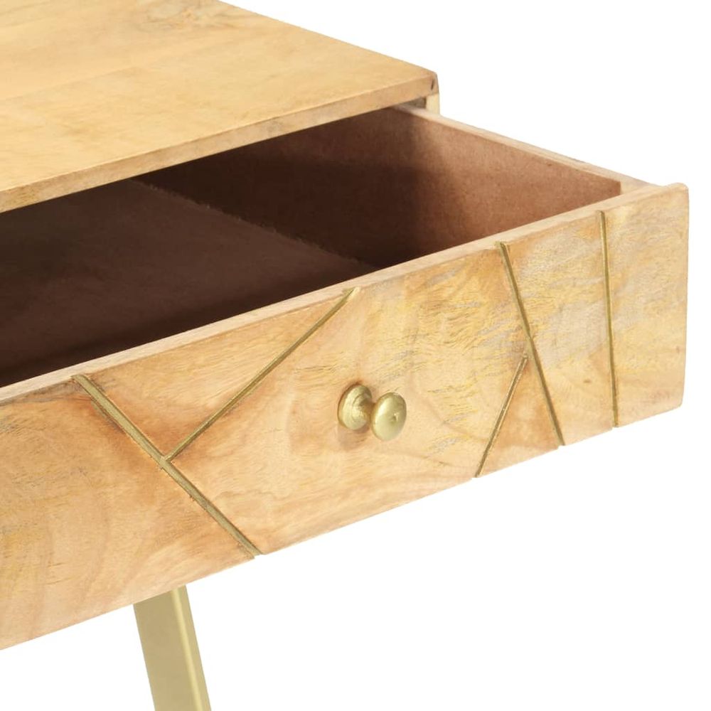 vidaXL Writing Desk with Drawers 100x55x75 cm Solid Mango Wood - Desk from vidaXL
