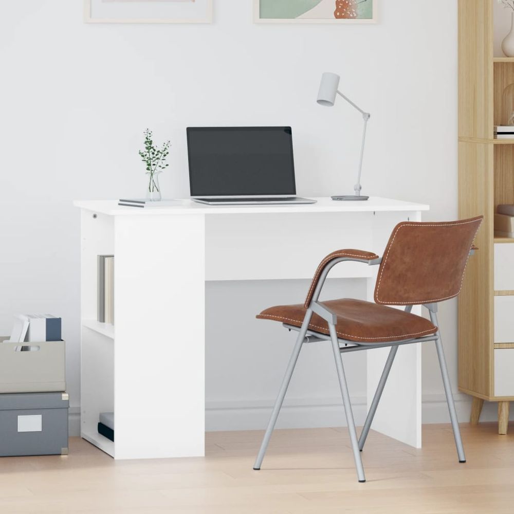 vidaXL Desk White 100x55x75 Engineered Wood - Desk from vidaXL