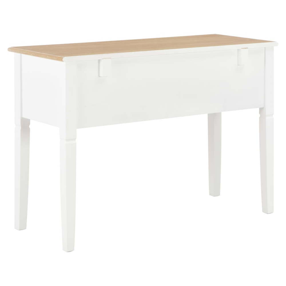 Writing Desk White 109.5x45x77.5 cm Wood - Desk from vidaXL