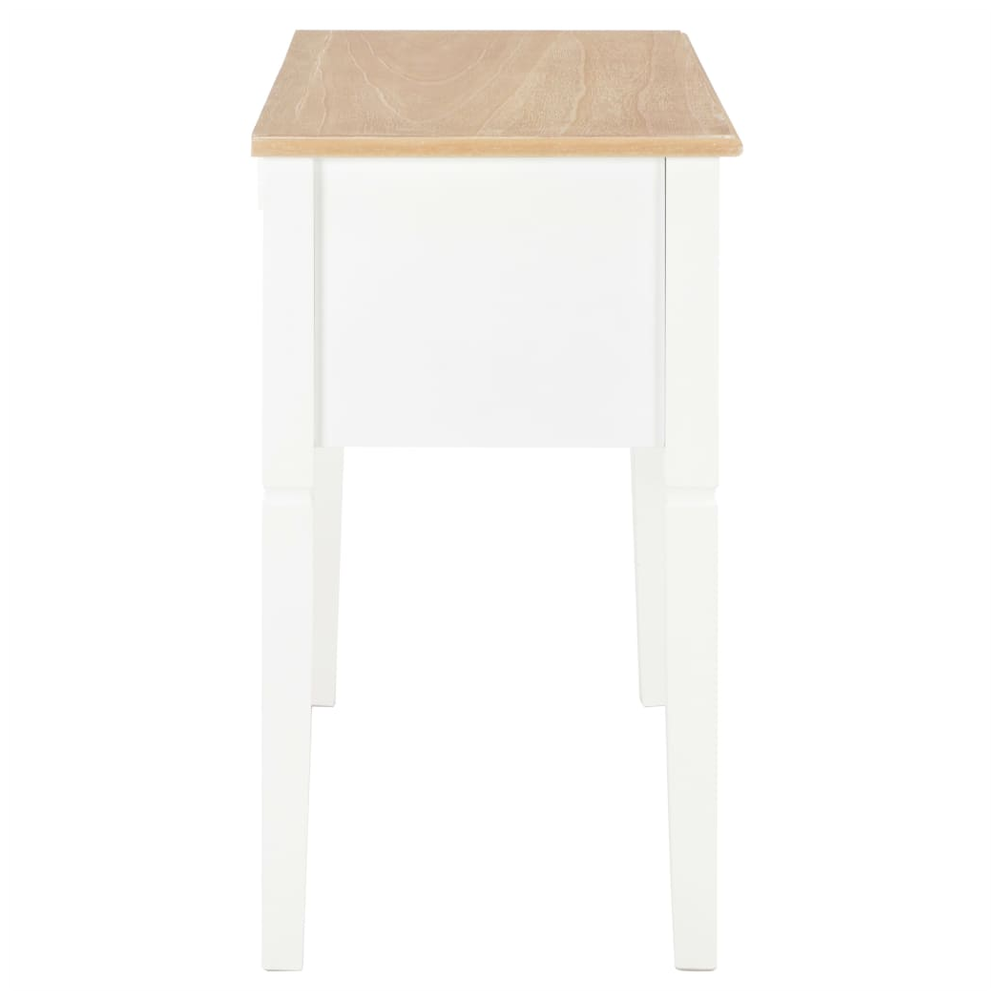 Writing Desk White 109.5x45x77.5 cm Wood - Desk from vidaXL