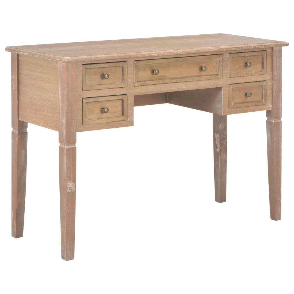Writing Desk White 109.5x45x77.5 cm Wood - Desk from vidaXL