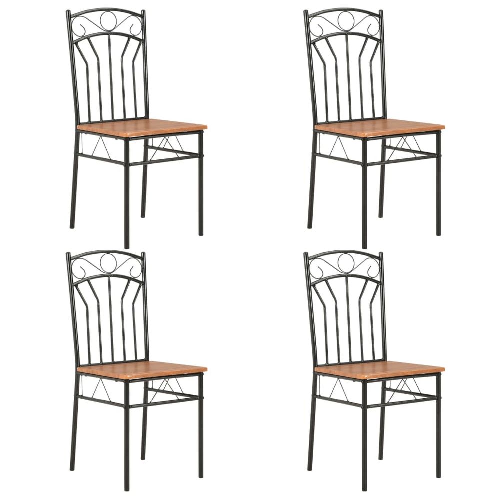 Dining Chairs 6 pcs vidaXL Brown MDF - Dining Chairs from vidaXL