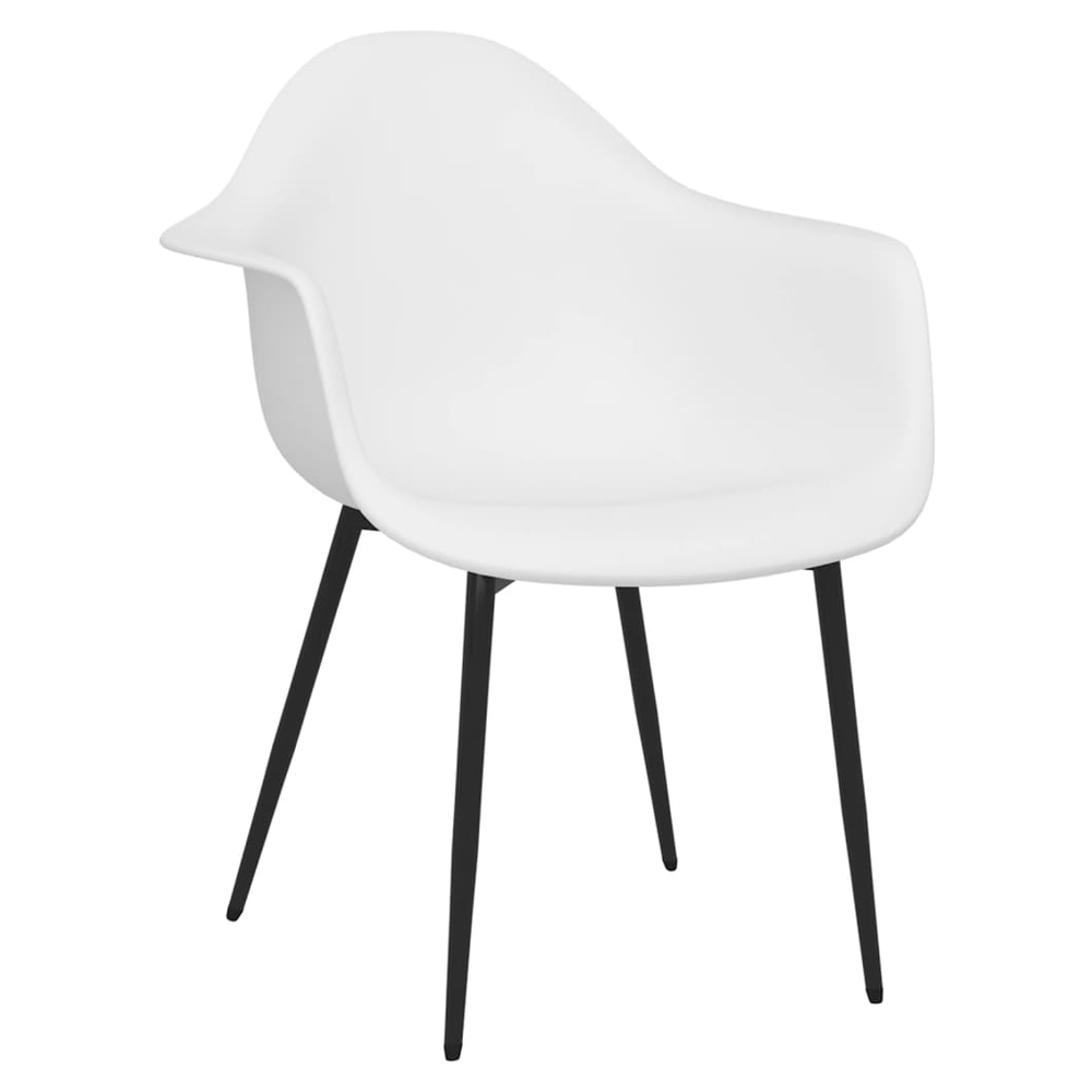 Dining Chairs 2 pcs vidaXL White PP - Dining Chairs from vidaXL