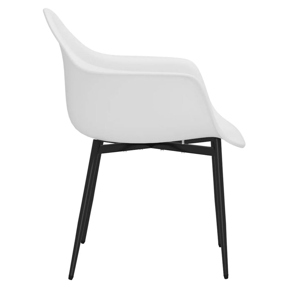 Dining Chairs 2 pcs vidaXL White PP - Dining Chairs from vidaXL