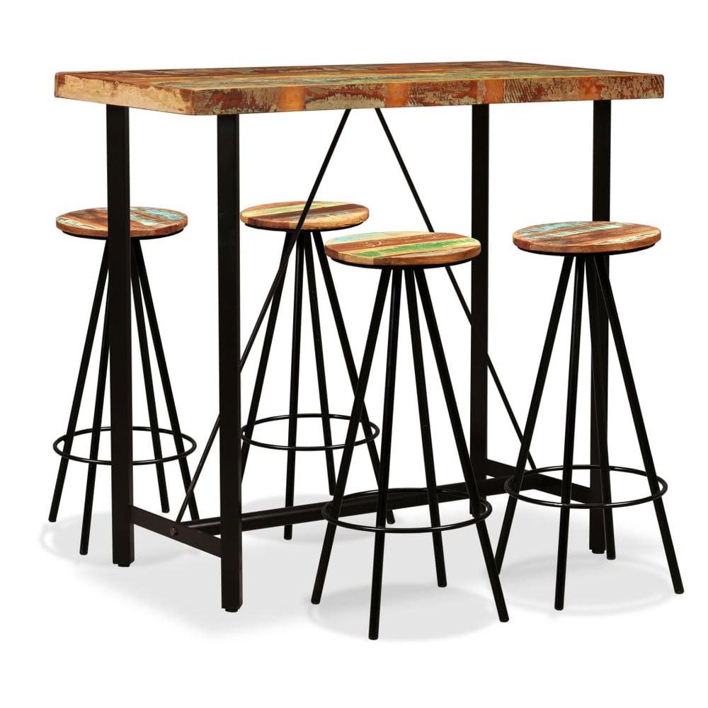 Bar Set 3 Pieces vidaXL Solid Reclaimed Wood - Dining Set from vidaXL