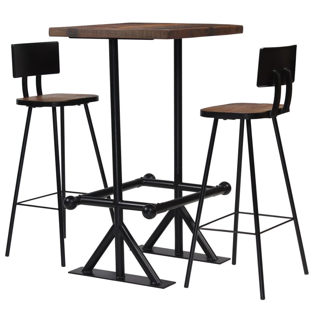 Bar Set 3 Piece vidaXL Solid Reclaimed Wood - Dining Set from vidaXL