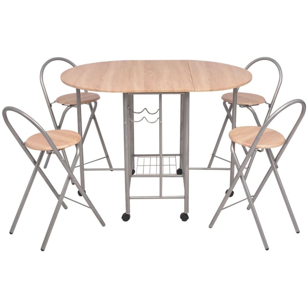Five Piece Folding Dining Set vidaXL MDF - Dining Set from vidaXL