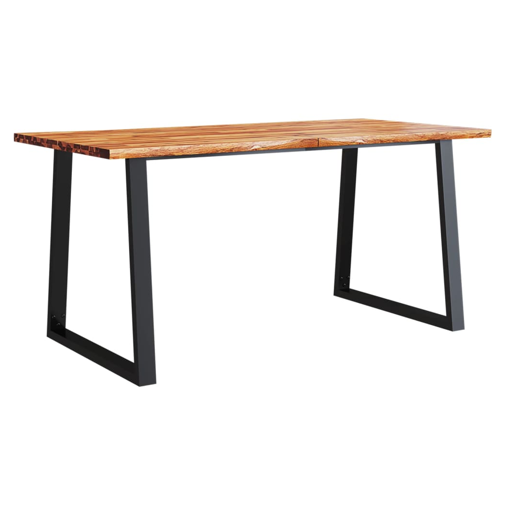 3 Piece vidaXL Dining Set with Live Edge Solid Wood Acacia - Dining Set from vidaXL