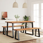 3 Piece vidaXL Dining Set with Live Edge Solid Wood Acacia - Dining Set from vidaXL