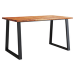 3 Piece vidaXL Dining Set with Live Edge Solid Wood Acacia - Dining Set from vidaXL