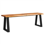 3 Piece vidaXL Dining Set with Live Edge Solid Wood Acacia - Dining Set from vidaXL