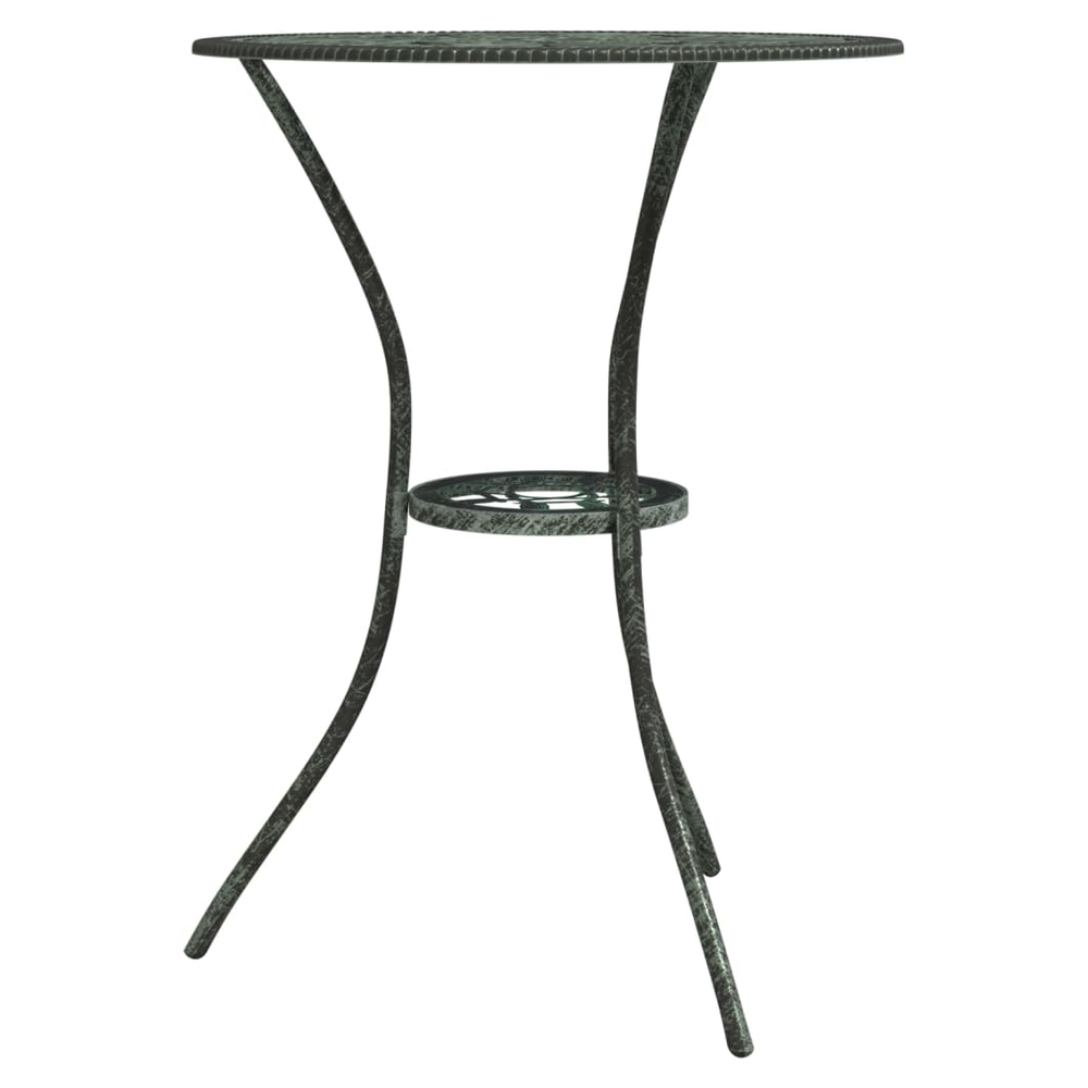 3 Piece vidaXL Bistro Set Cast Aluminium Green - Dining Set from vidaXL