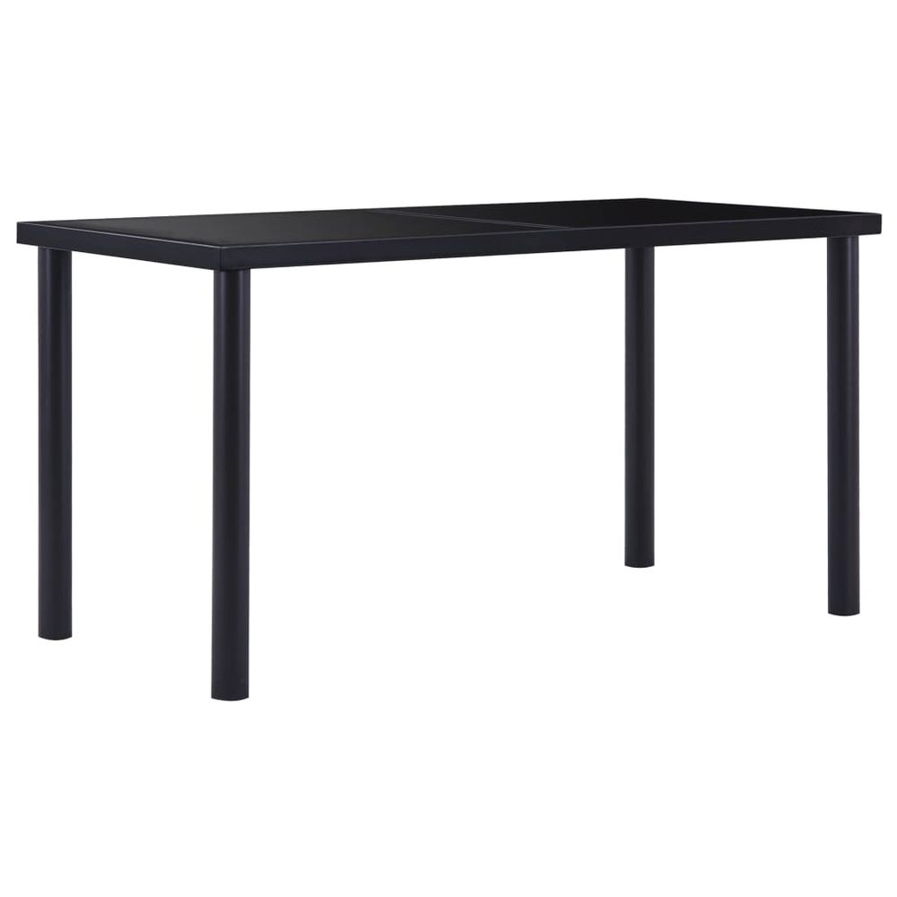 Dining Table Black 120x60x75 cm vidaXL Tempered Glass - Dining Table from vidaXL