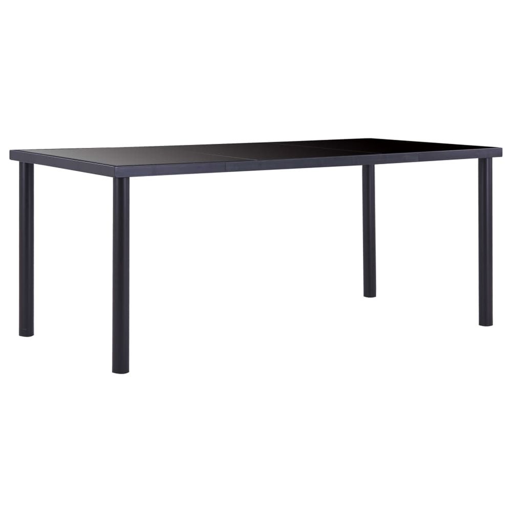 Dining Table Black 120x60x75 cm vidaXL Tempered Glass - Dining Table from vidaXL