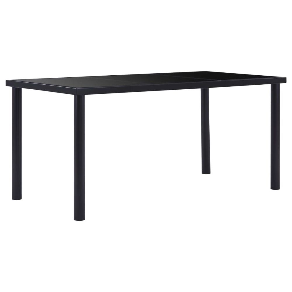 Dining Table Black 120x60x75 cm vidaXL Tempered Glass - Dining Table from vidaXL