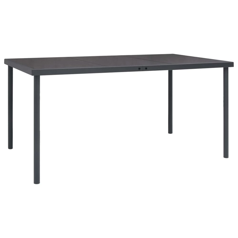 Outdoor Dining Table vidaXL Anthracite 150x90x74 cm Steel - Dining Table from vidaXL
