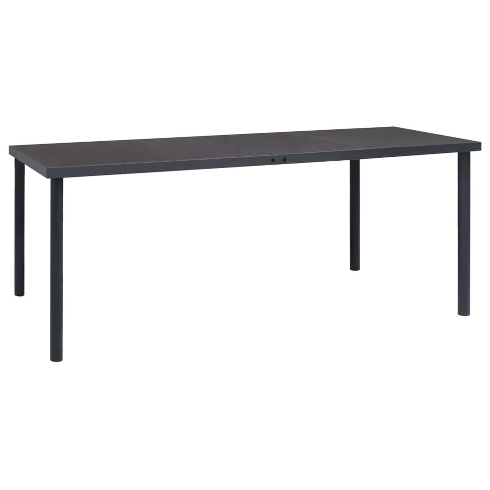Outdoor Dining Table vidaXL Anthracite 150x90x74 cm Steel - Dining Table from vidaXL