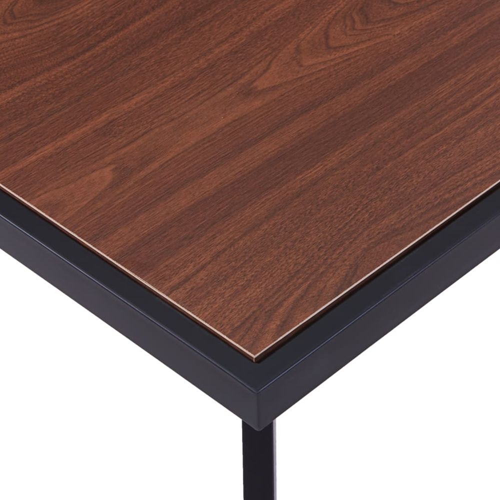 Dining Table Dark Wood and Black vidaXL 120x60x75 cm MDF - Dining Table from vidaXL