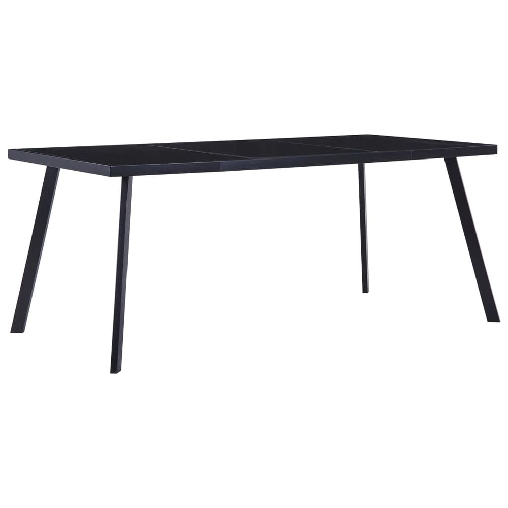 Dining Table Dark Wood and Black vidaXL 120x60x75 cm MDF - Dining Table from vidaXL