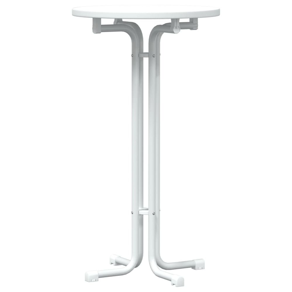 Dining Table vidaXL White Ø60x110 cm Engineered Wood and Steel - Dining Table from vidaXL