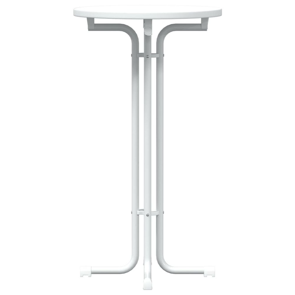 Dining Table vidaXL White Ø60x110 cm Engineered Wood and Steel - Dining Table from vidaXL