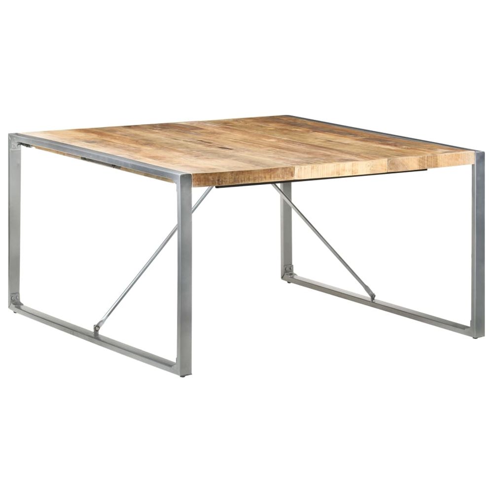 Dining Table 140x140x75 cm vidaXL Rough Mango Wood - Dining Table from vidaXL