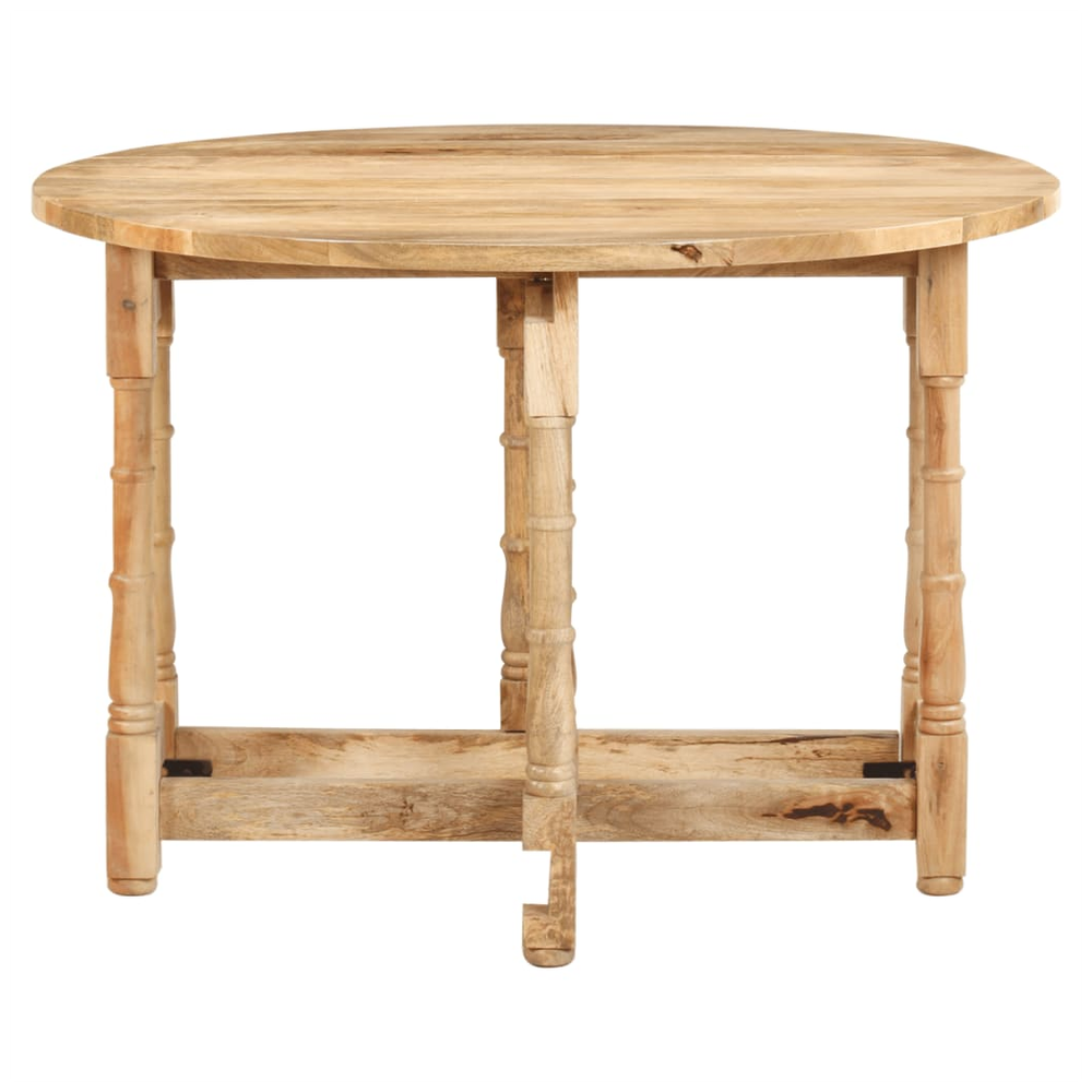 Dining Table Round 110x76 cm vidaXL Solid Mango Wood - Dining Table from vidaXL