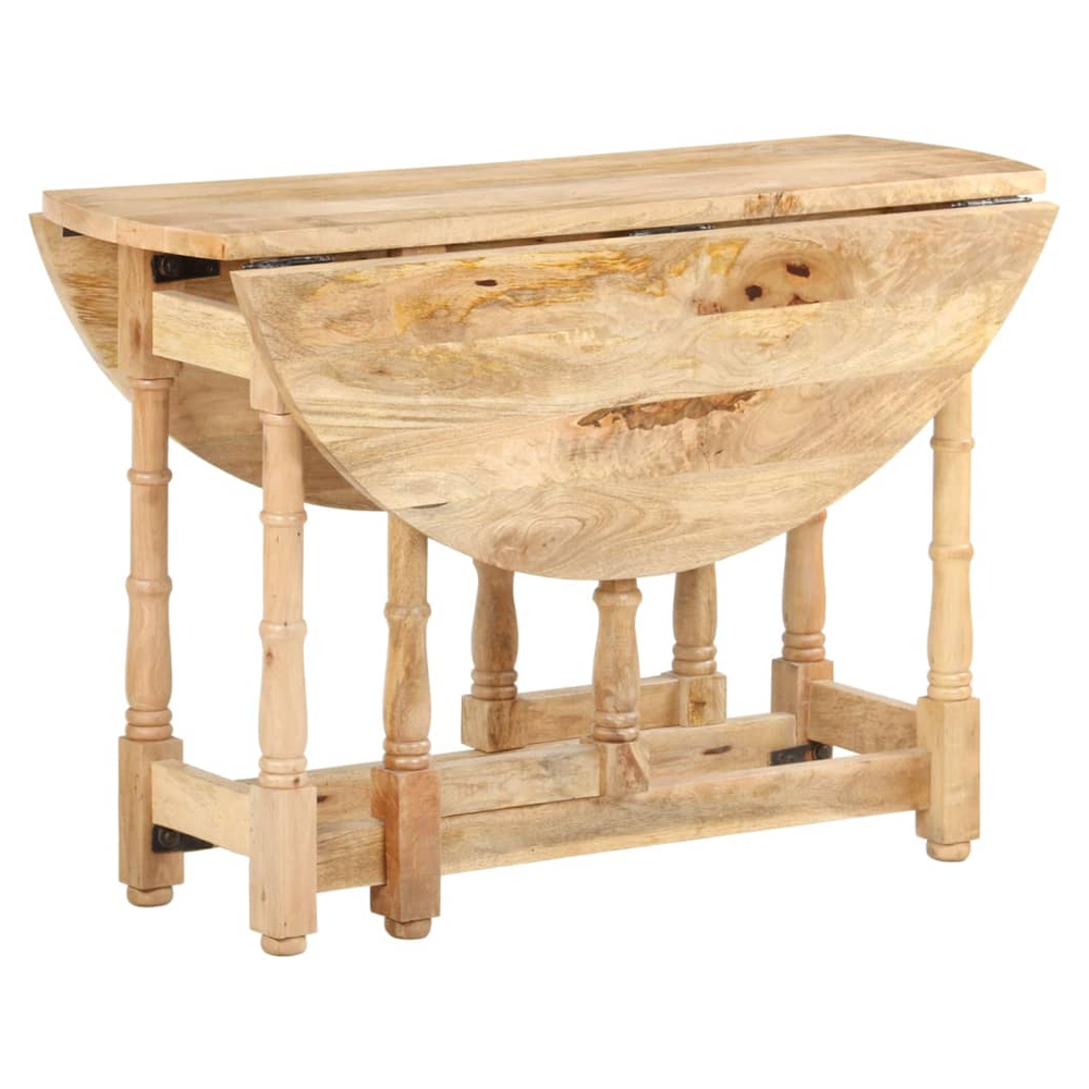 Dining Table Round 110x76 cm vidaXL Solid Mango Wood - Dining Table from vidaXL
