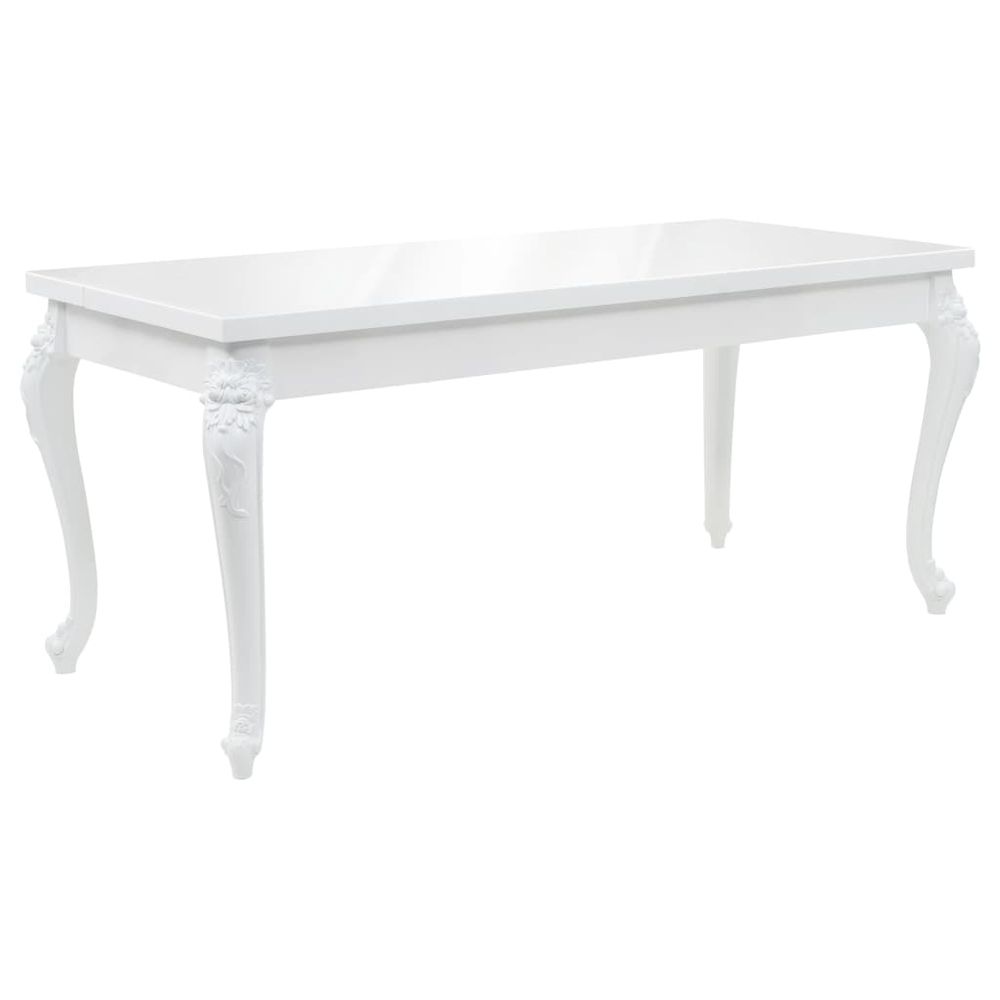 Dining Table 179x89x81 cm vidaXL High Gloss White - Dining Table from vidaXL