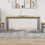 Dining Table Corona Grey 160x80x75 cm vidaXL Solid Wood Pine - Dining Table from vidaXL