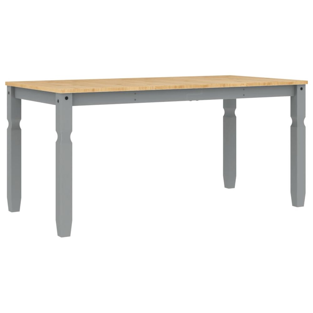 Dining Table Corona Grey 160x80x75 cm vidaXL Solid Wood Pine - Dining Table from vidaXL