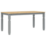 Dining Table Corona Grey 160x80x75 cm vidaXL Solid Wood Pine - Dining Table from vidaXL