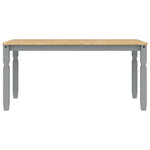 Dining Table Corona Grey 160x80x75 cm vidaXL Solid Wood Pine - Dining Table from vidaXL