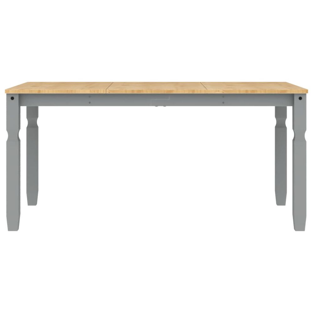 Dining Table Corona Grey 160x80x75 cm vidaXL Solid Wood Pine - Dining Table from vidaXL