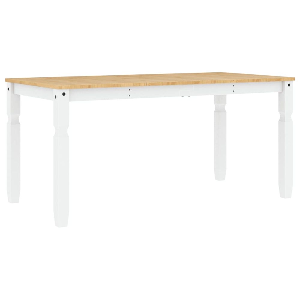Dining Table Corona White 160x80x75 cm vidaXL Solid Wood Pine - Dining Table from vidaXL