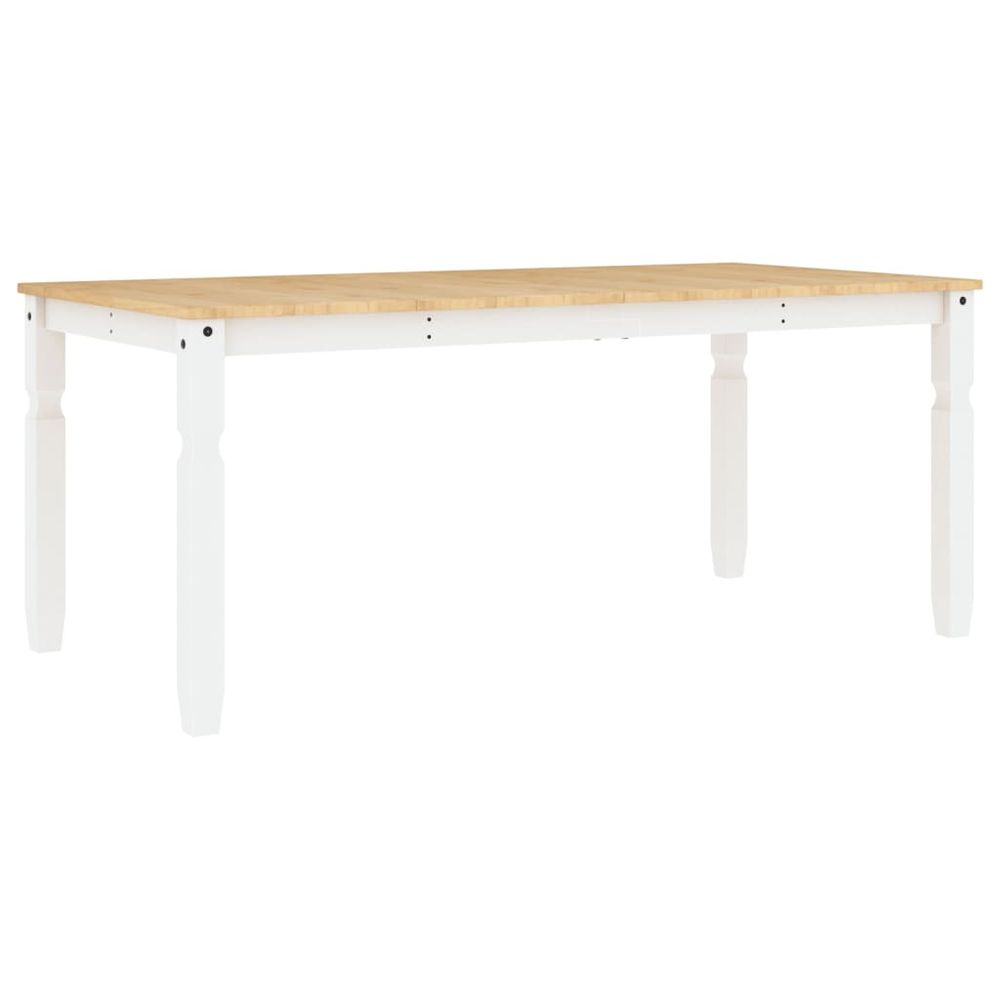 Dining Table Corona White 180x90x75 cm vidaXL Solid Wood Pine - Dining Table from vidaXL