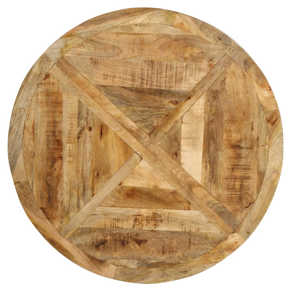 Dining Table Ø110x75 cm vidaXL Solid Wood Rough Mango - Dining Table from vidaXL