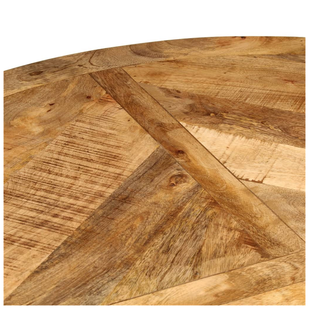 Dining Table Ø110x75 cm vidaXL Solid Wood Rough Mango - Dining Table from vidaXL