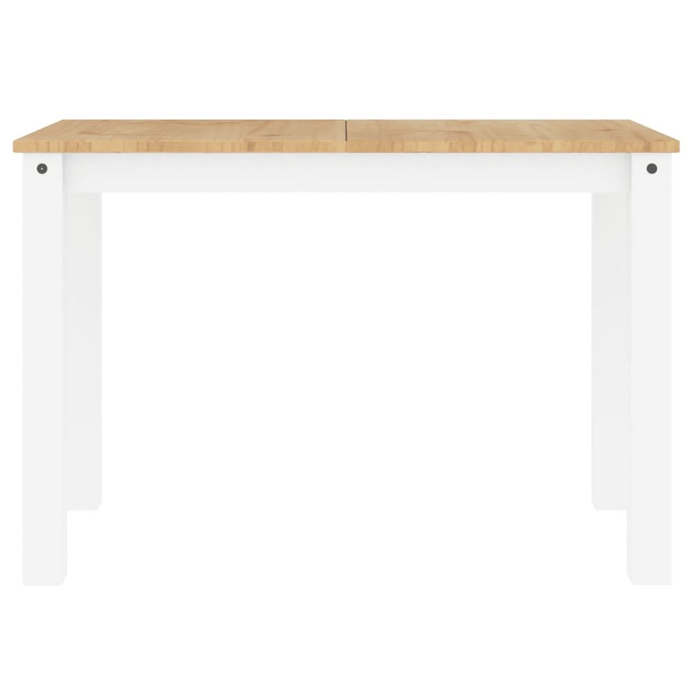 Dining Table Panama White 117x60x75 cm vidaXL Solid Wood Pine - Dining Table from vidaXL
