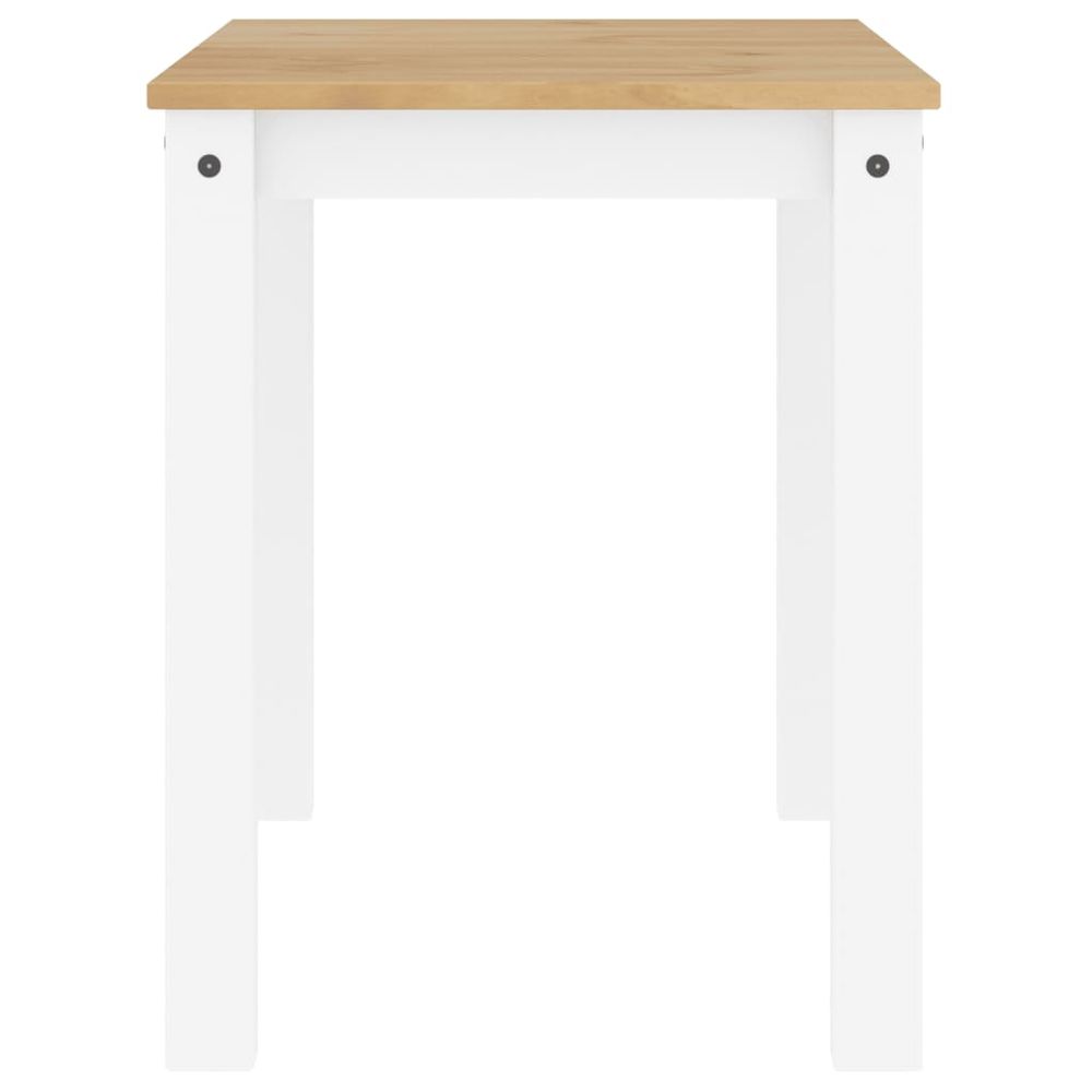 Dining Table Panama White 117x60x75 cm vidaXL Solid Wood Pine - Dining Table from vidaXL