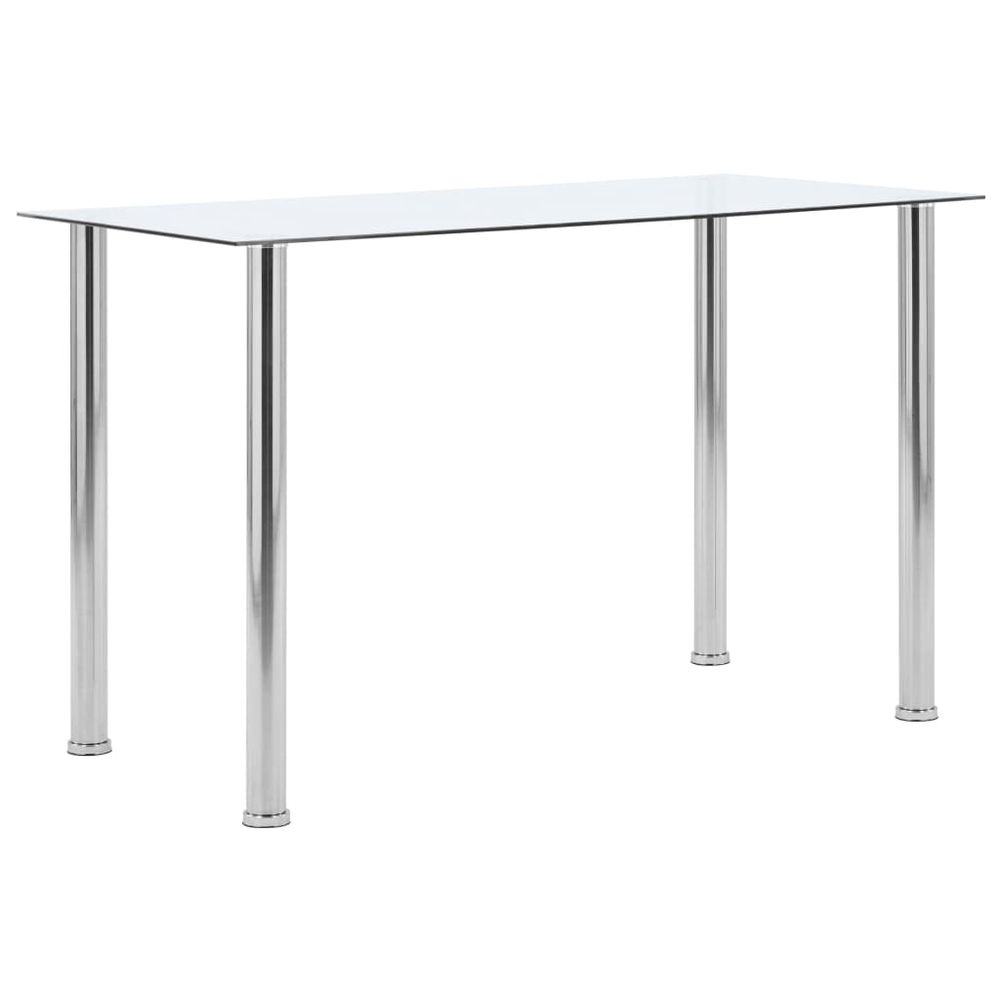 Dining Table vidaXL Transparent 120x60x75 cm Tempered Glass - Dining Table from vidaXL