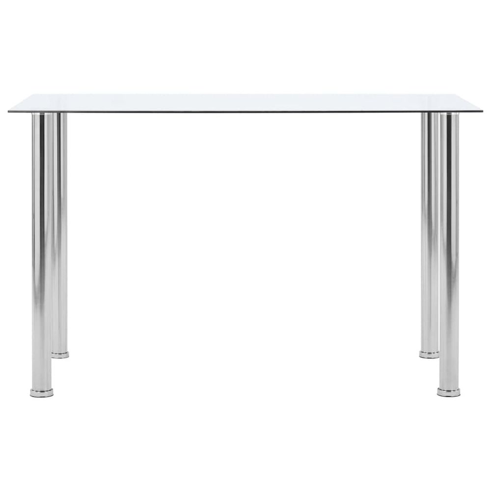 Dining Table vidaXL Transparent 120x60x75 cm Tempered Glass - Dining Table from vidaXL